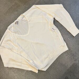 NWT Free People Waffle Weave Women’s Sweater Cream White Size Small